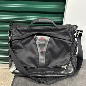 TUMI T-Tech Unisex Ballistic Nylon Laptop Messenger Shoulder Bag Black